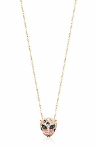Pavé CZ Panther Pendant Necklace