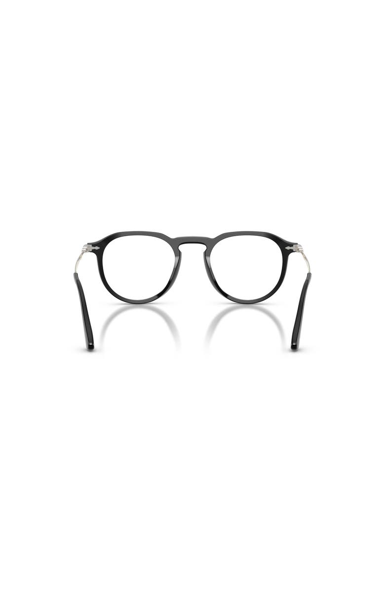 Persol 49mm Rectangle optical glasses, Alternate, color, Black