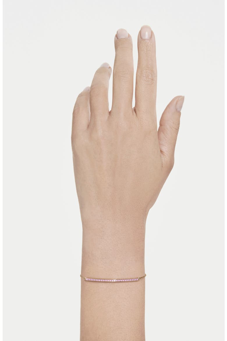 Only Pavé Crystal Bar Bracelet, Main, color, PURPLE WITH GOLD