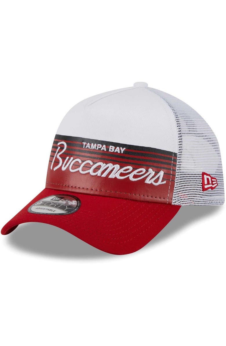 New Era Men's New Era Scarlet Tampa Bay Buccaneers Horizon A-Frame 9FORTY Snapback Hat, Alternate, color, Scarlet