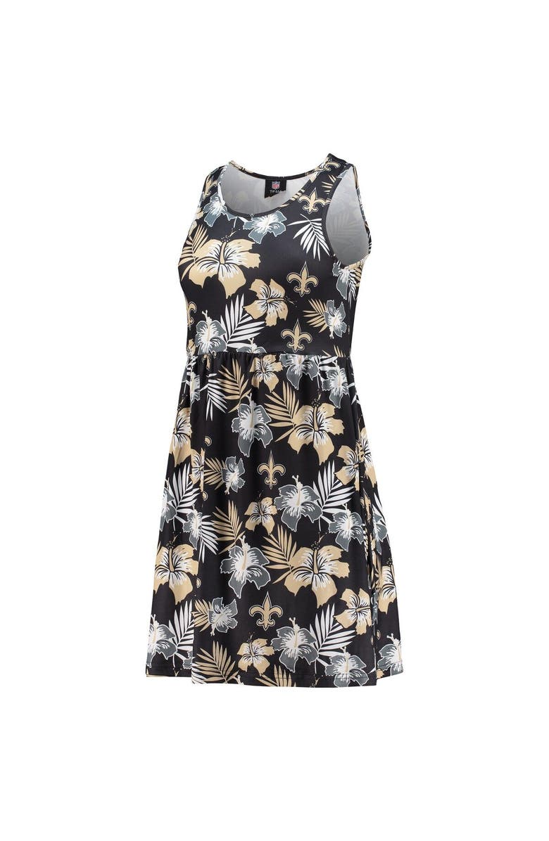 FOCO Women's FOCO Black New Orleans Saints Floral Sundress, Alternate, color, 