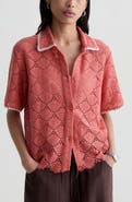 AG Kaylee Open Stitch Button-Up Shirt