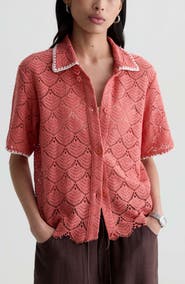 AG Kaylee Open Stitch Button-Up Shirt