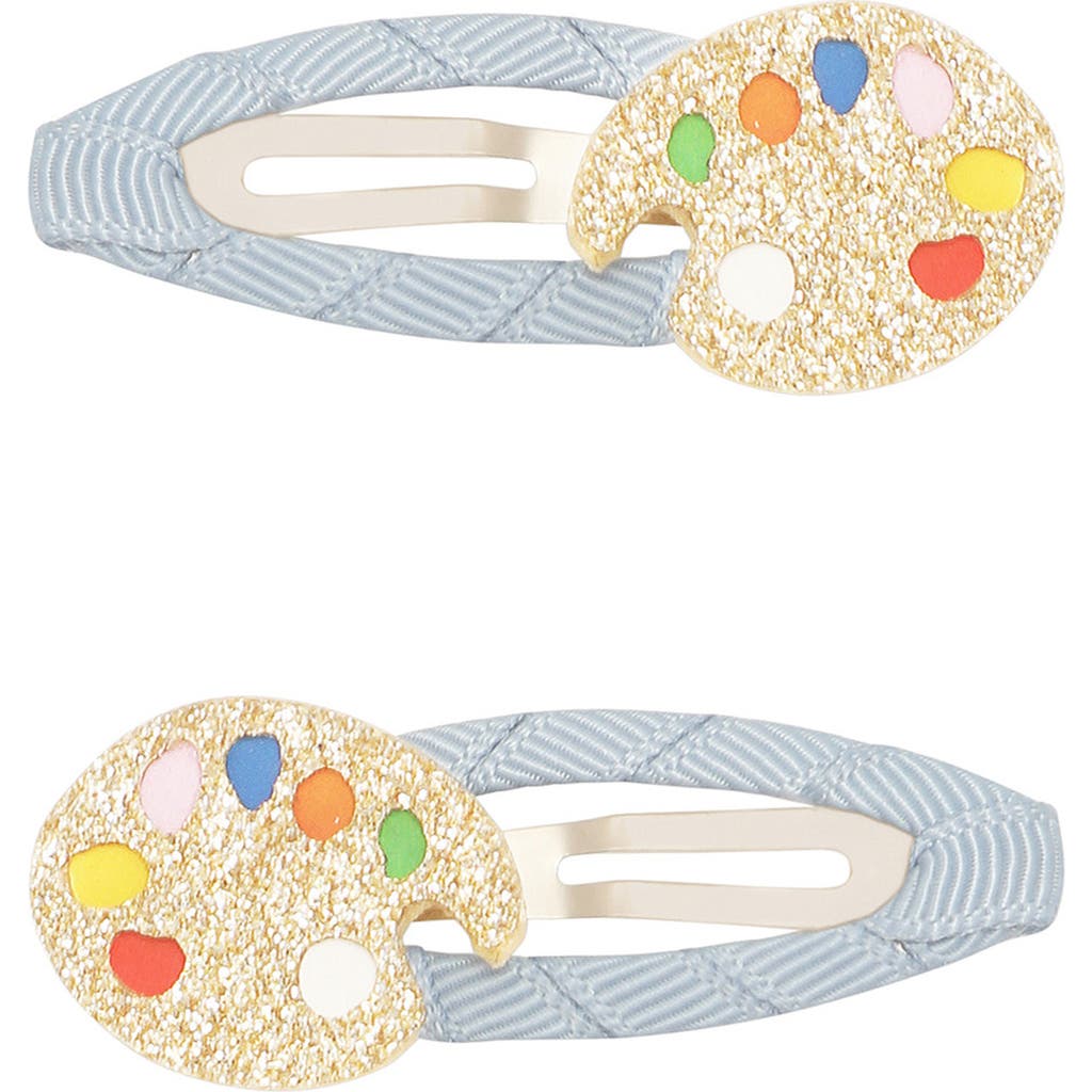 Mimi & Lula Kids' 4-pack Artist Palette Clic Clacs Hair Clips In Multi