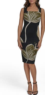 Donna Karan New York Floral Body-Con Dress