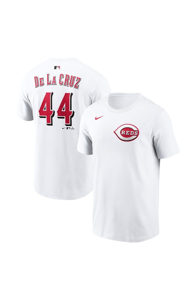 Nike Men's Nike Elly De La Cruz White Cincinnati Reds Name & Number T-Shirt, Main, color, White
