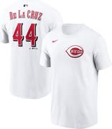 Nike Men's Nike Elly De La Cruz White Cincinnati Reds Name & Number T-Shirt