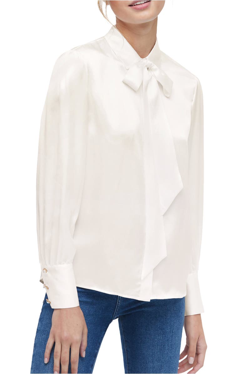 Lilysilk Vintage Bow Tie Silk Blouse, Main, color, 