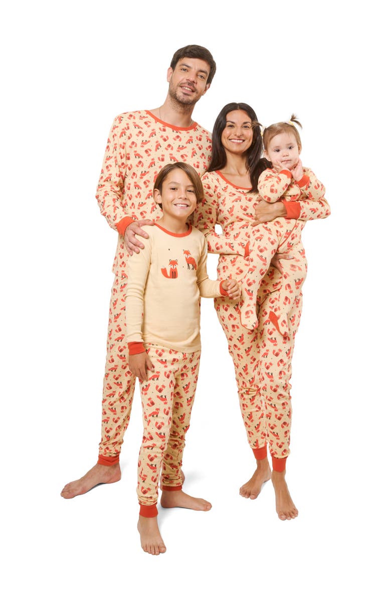 Leveret Kids Two-Piece Cotton Printed Matching Family Pajamas, Animal Friends, Alternate, color, Fox