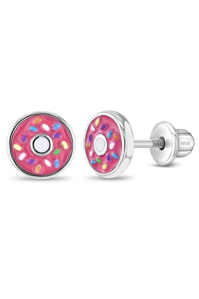 Frosted with Sprinkles Donut Earrings, Main, color, Hot Pink