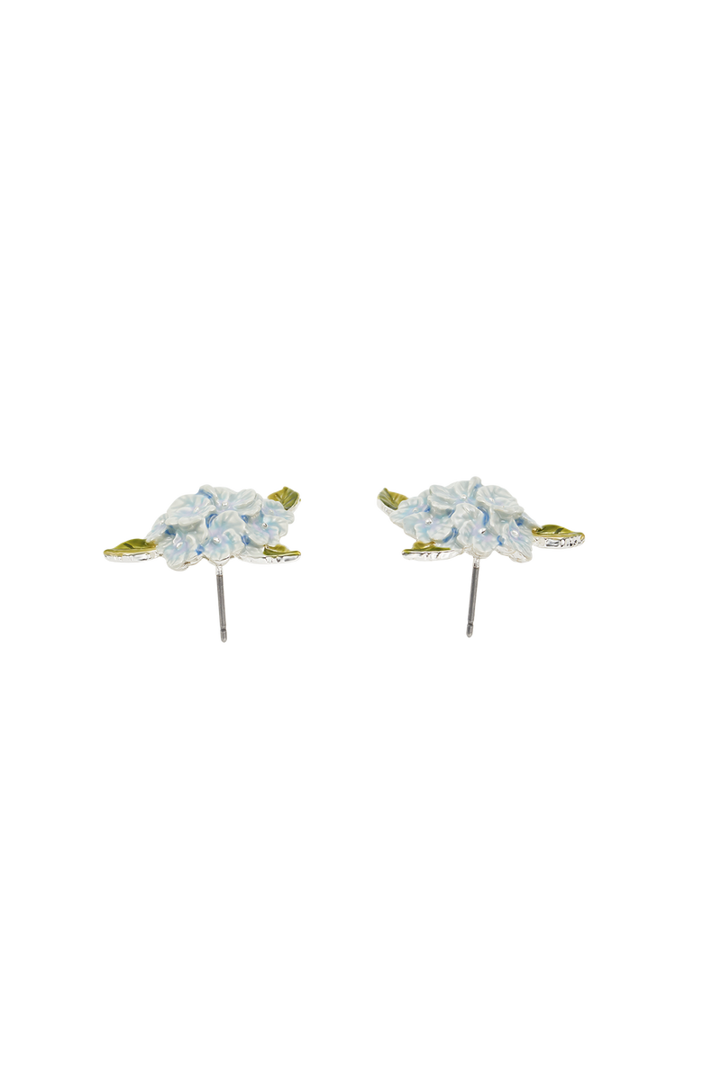 Fable England Hydrangea Earrings Silver, Alternate, color, Blue & Silver