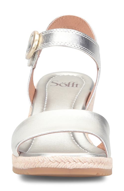 Söfft Inez Wedge Sandal In Light Platino