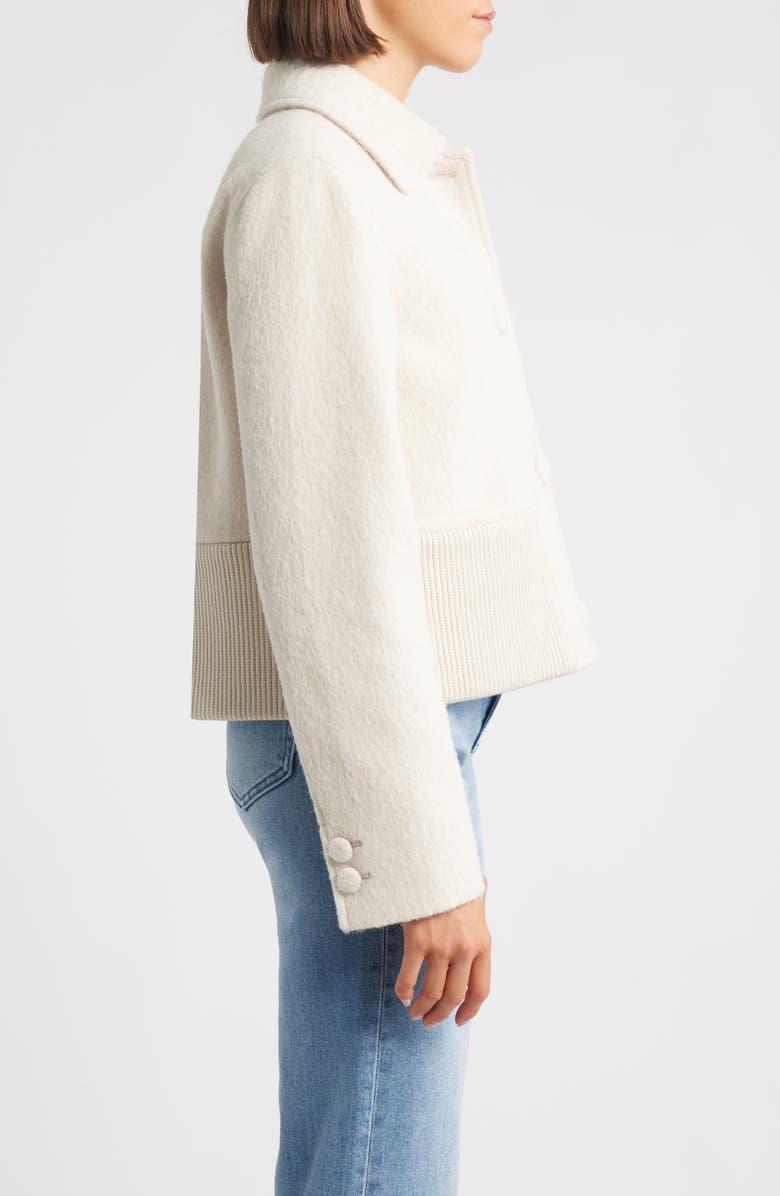 Bernardo Brushed Short Jacket, Alternate, color, Cream
