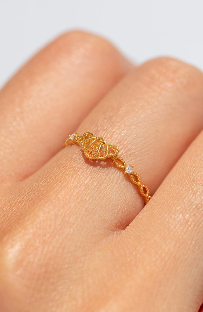 Girls Crew Croissant Ring, Alternate, color, Gold