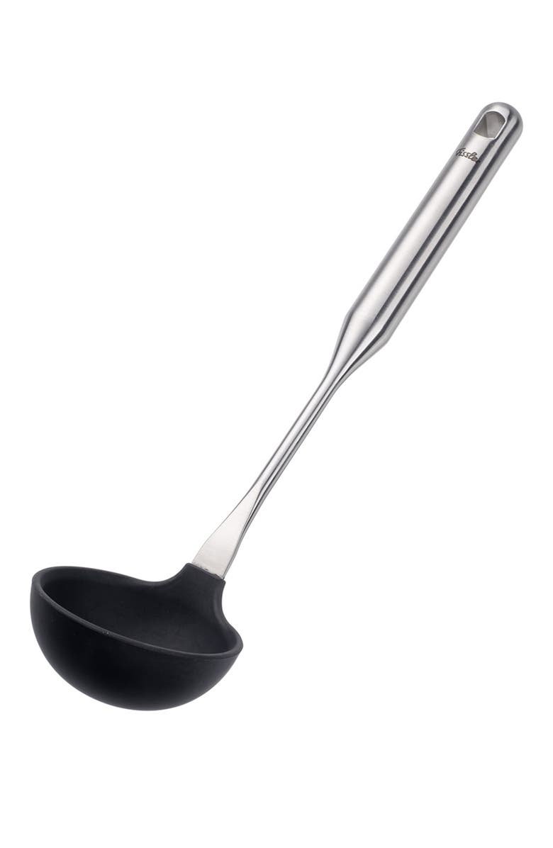 81025290 Essential Cooking Utensils Silicone Ladle, Main, color, Metallic Silver