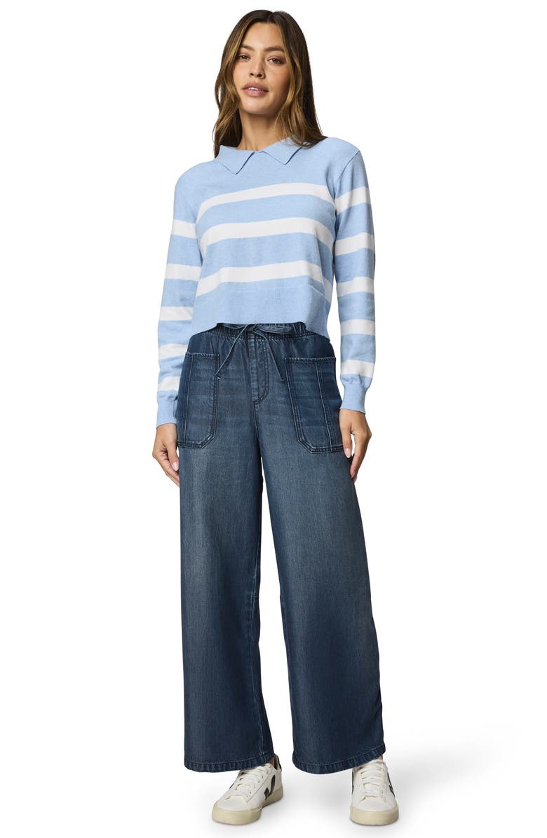 Splendid Denim Drawstring Pants, Alternate, color, Dark Rinse