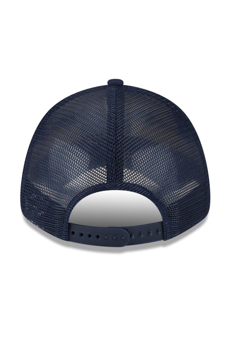 New Era Men's New Era Cream/Navy Dallas Cowboys Team Stripe Trucker 9FORTY Snapback Hat, Alternate, color, 