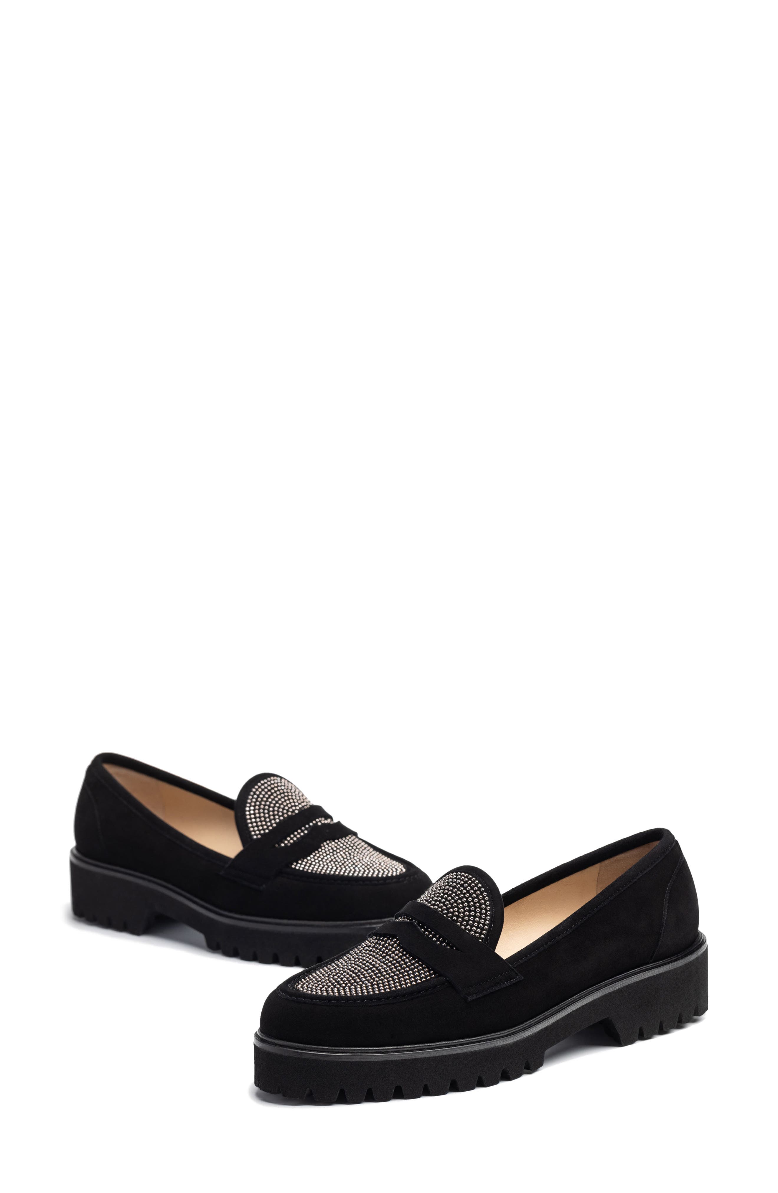 Jon Josef Faux Fur Lined Penny Loafer, Alternate, color, 