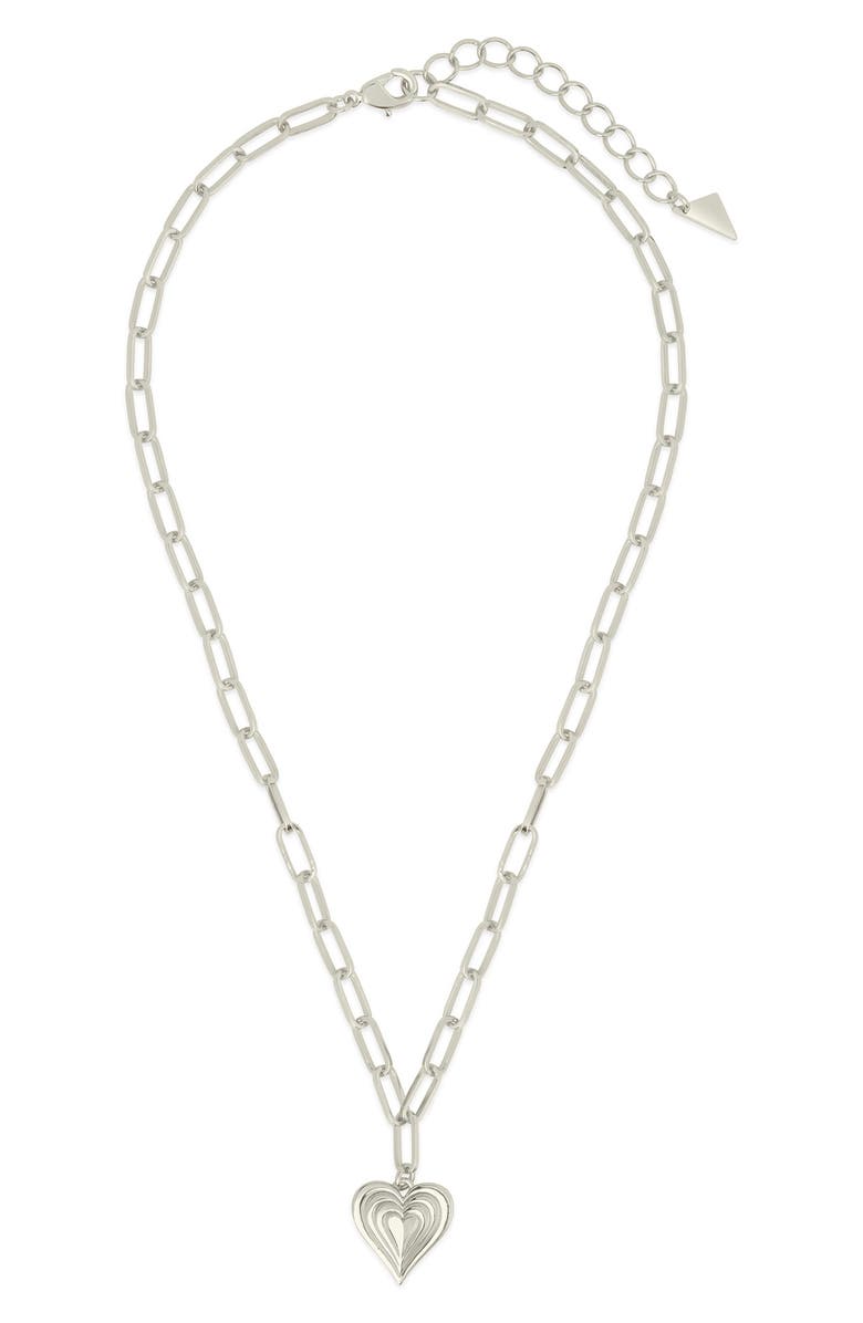 Sterling Forever Beating Heart Pendant Necklace, Alternate, color, Silver