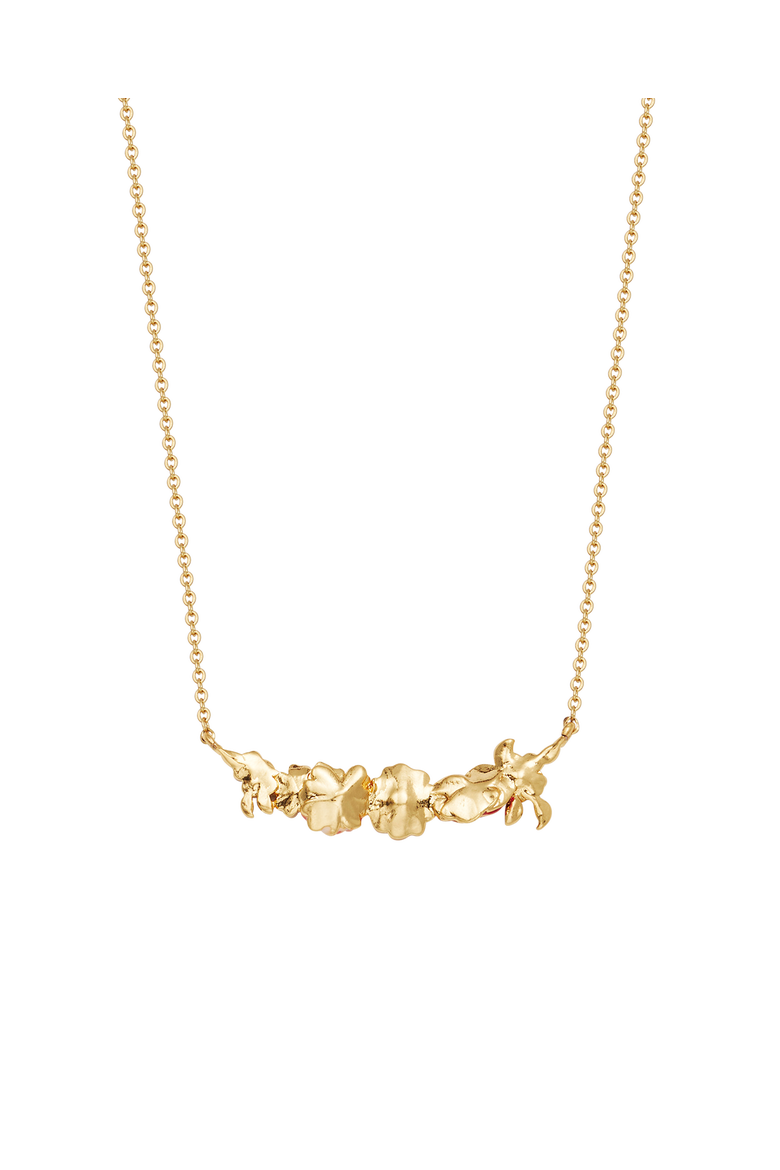 Eve Floral Choker Necklace, Alternate, color, Gold