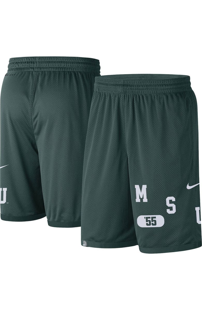 Nike Men's Nike Green Michigan State Spartans Wordmark Performance Shorts, Main, color, Green