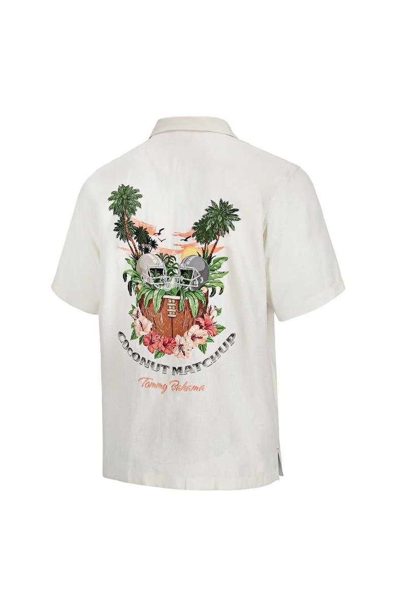 Tommy Bahama Men's Tommy Bahama White Alabama Crimson Tide Coconut Matchup Camp Button-Up Shirt, Alternate, color, White