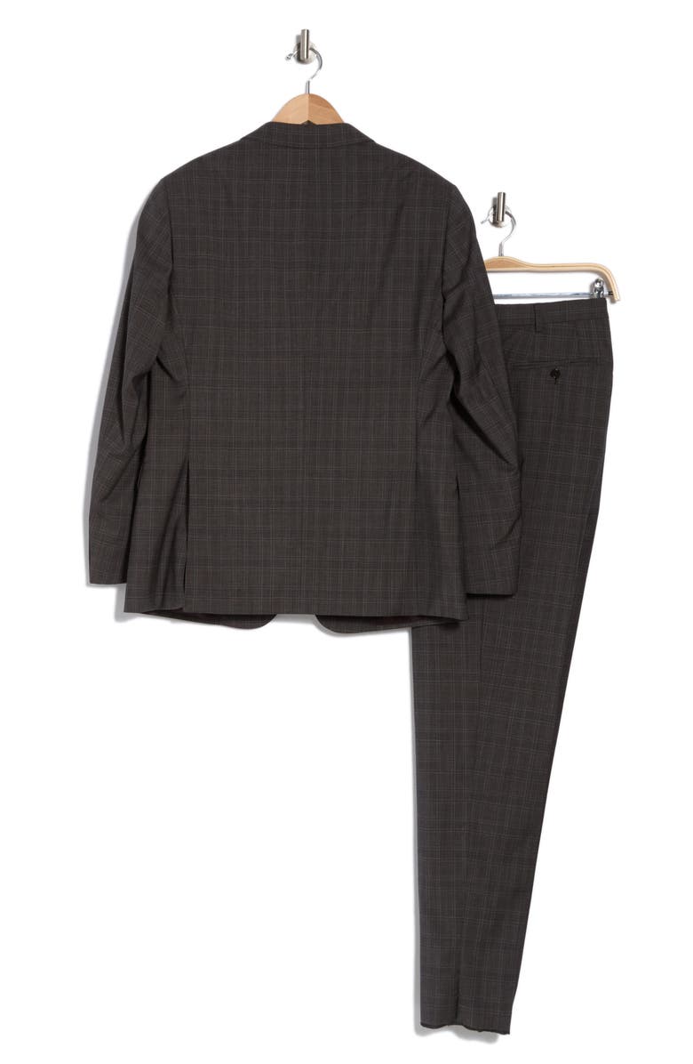 Armani Collezioni Plaid Wool Suit, Alternate, color, Grey