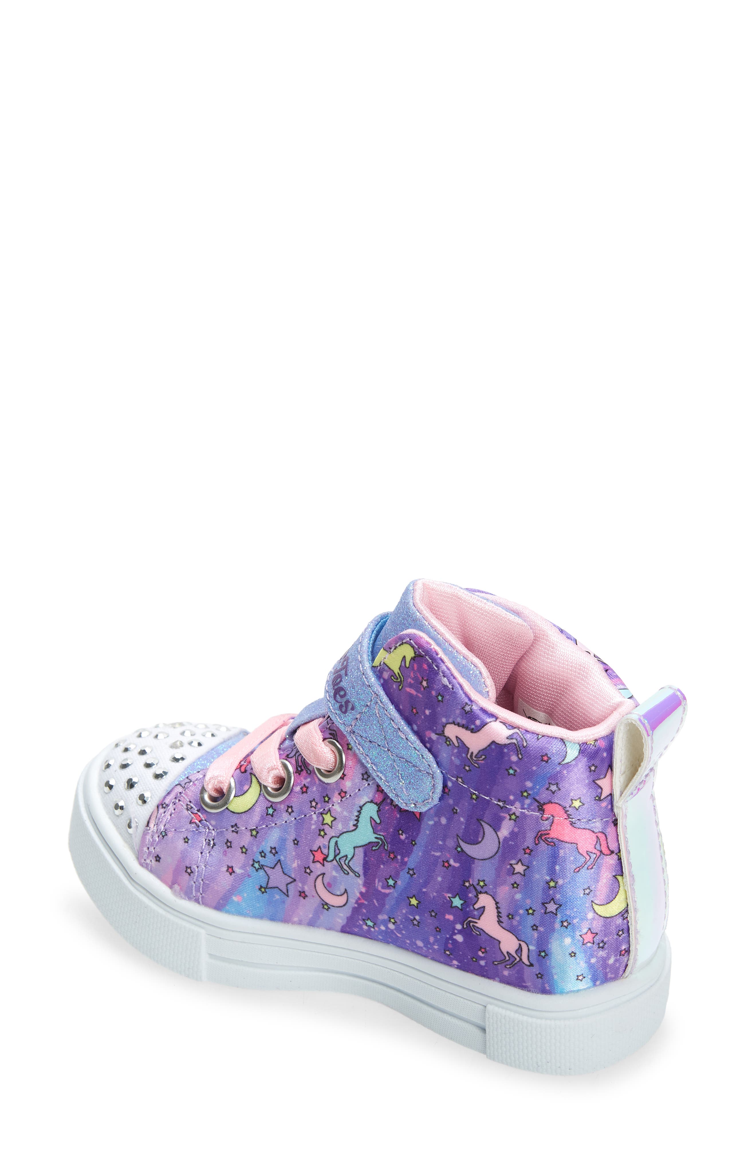 SKECHERS Kids' Twinkle Sparks Light-Up High Top Sneaker, Alternate, color, 
