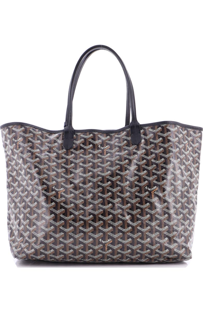 Pre-Owned Goyard Saint Louis Tote Coated Canvas PM, Main, color, Black