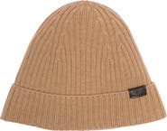 Hickey Freeman Merino Wool Ribbed Cuff Beanie