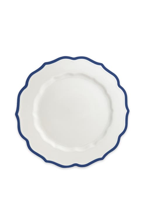 Caskata Stella Blue Scalloped Dinner Plate In Blue