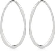 Ettika Large Oval Hammered Hoop Earrings