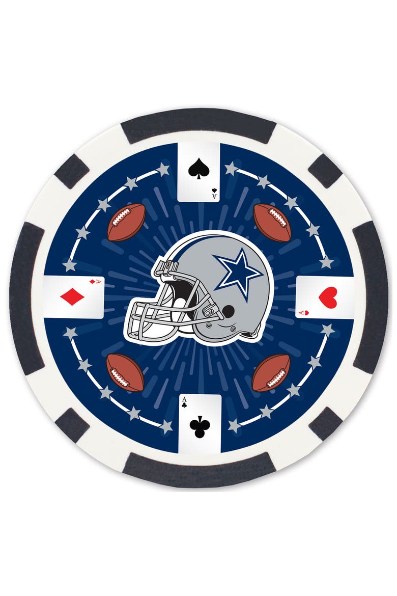 Dallas Cowboys 100 Piece Poker Chips, Alternate, color, Multicolor