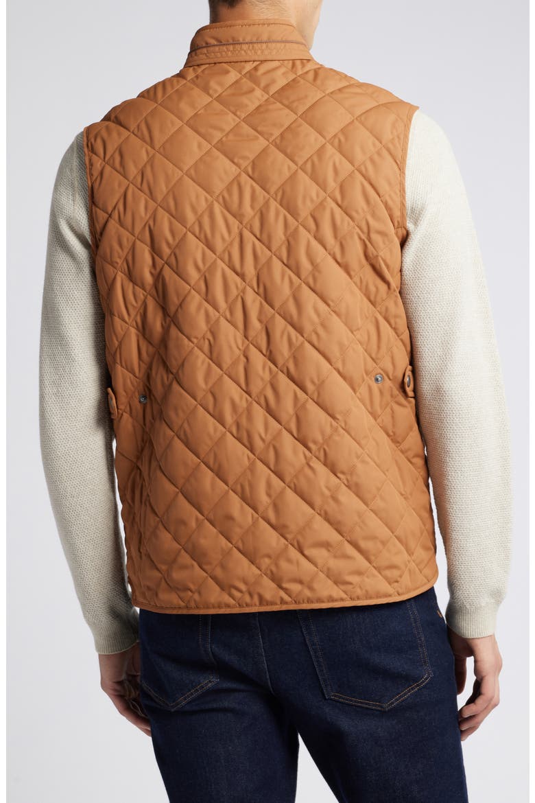Essex Water Resistant Quilted Vest, Alternate, color, BRITISH TAN