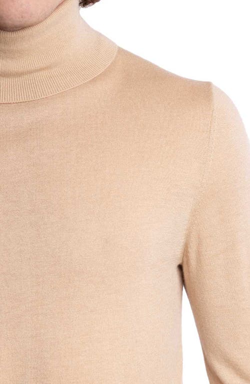 Paisley & Gray Fine Gauge Turtleneck Sweater In Brown