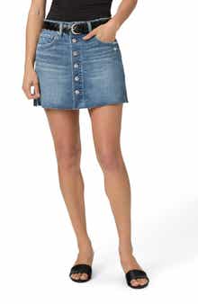 PAIGE Jessie Button Front Miniskirt