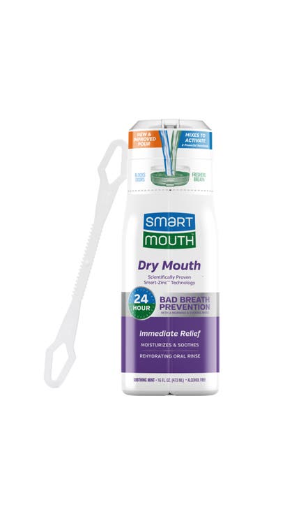 Dry Mouth Zinc Activated Mouthwash & Tongue Cleaner Optimal Oral Health - Sugar, Gluten & Alcohol-Free 16 fl oz