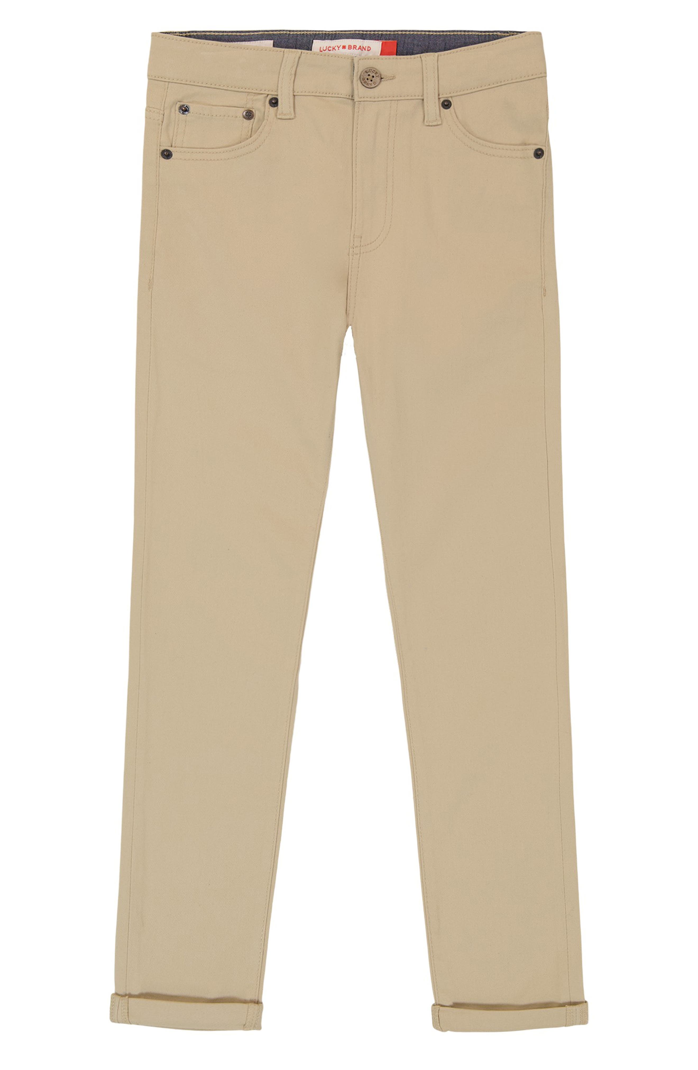 Lucky Brand Kids' Slim Fit Five-Pocket Twill Pants