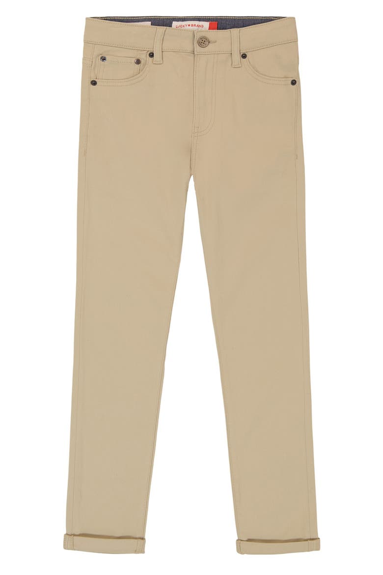 Kids' Slim Fit Five-Pocket Twill Pants, Main, color, IRISH CREAM