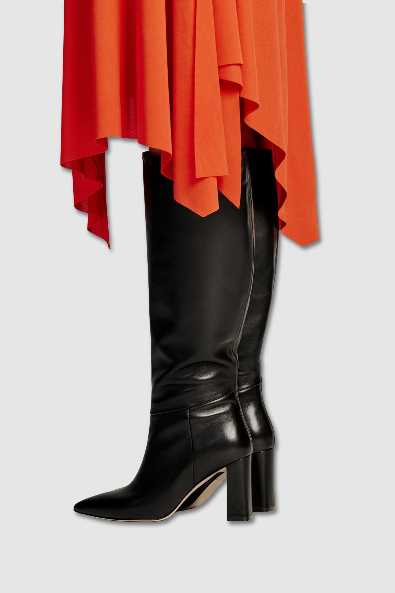 MI/MAI Tracey Wide Heel Long Boots, Alternate, color, Black