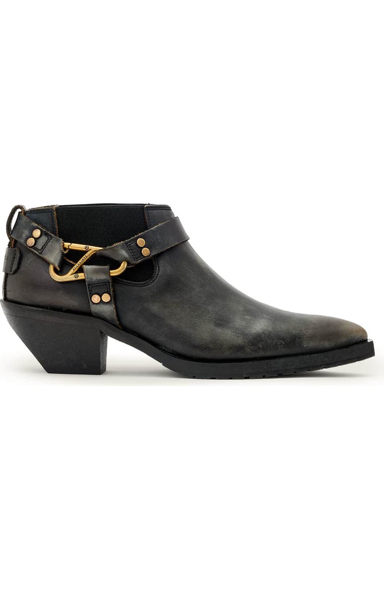 AllSaints Maisy Western Bootie, Alternate, color, Dark Brown