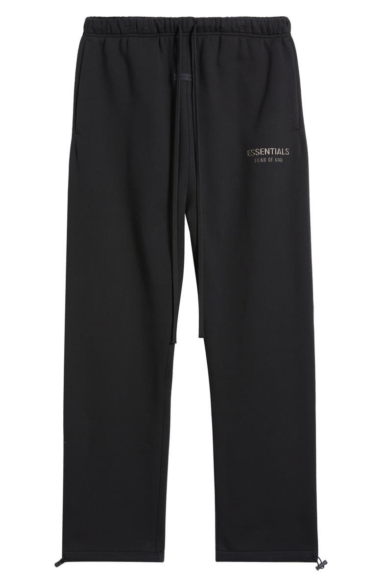 Fear of God Essentials Relaxed Fleece Sweatpants, Alternate, color, Jet Black