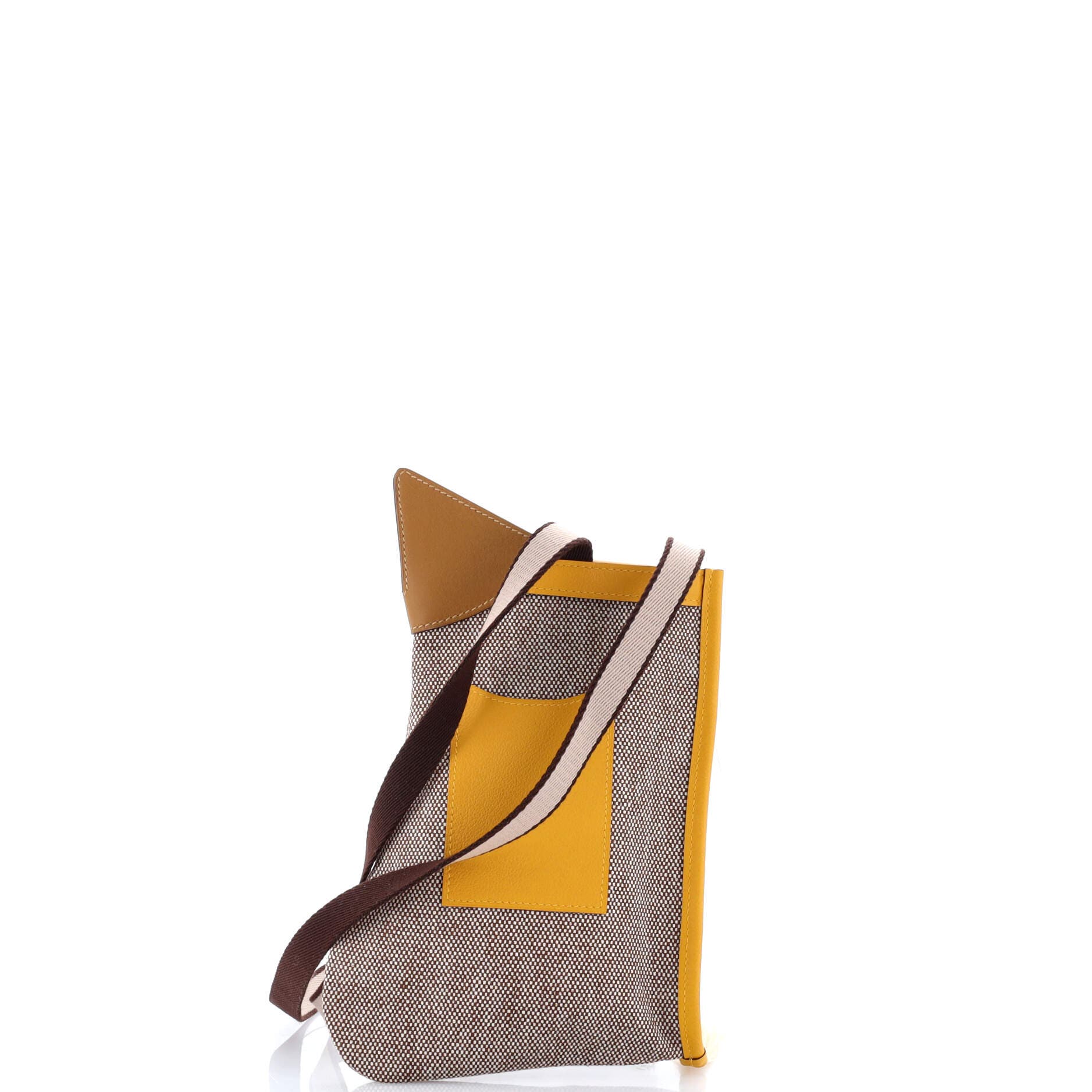 Pre-Owned Hermes Petit H Grand Prix Bag Toile and Leather, Alternate, color, Multicolor