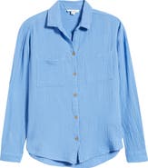 beachlunchlounge Micaela Cotton Button-Up Shirt