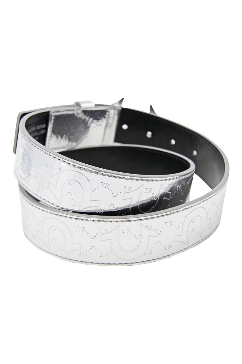 Argent Sage Horseshoe Buckle Belt, Alternate, color, SILVER