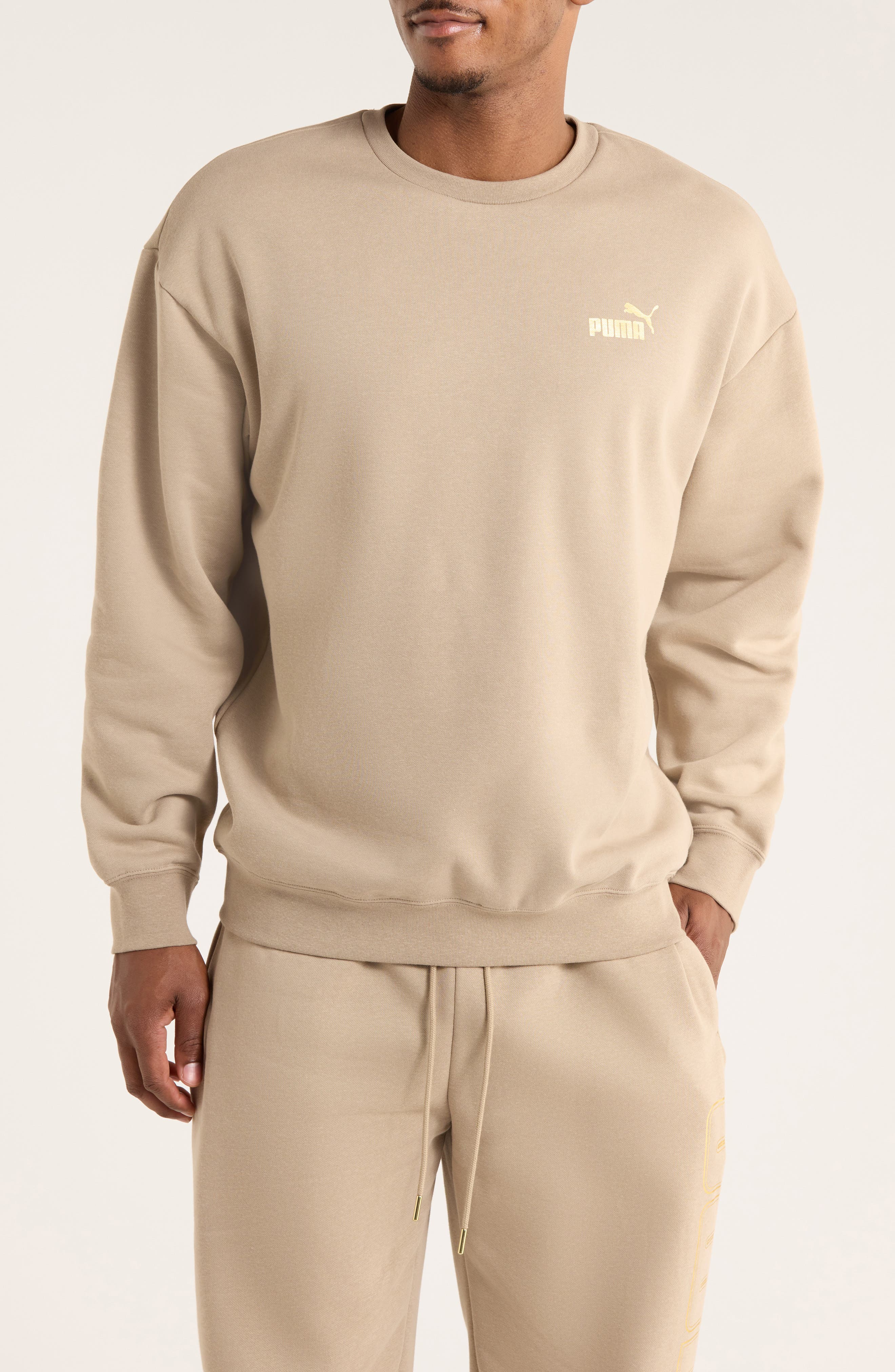 PUMA Maximal Metallic Logo Relaxed Fit Sweatshirt