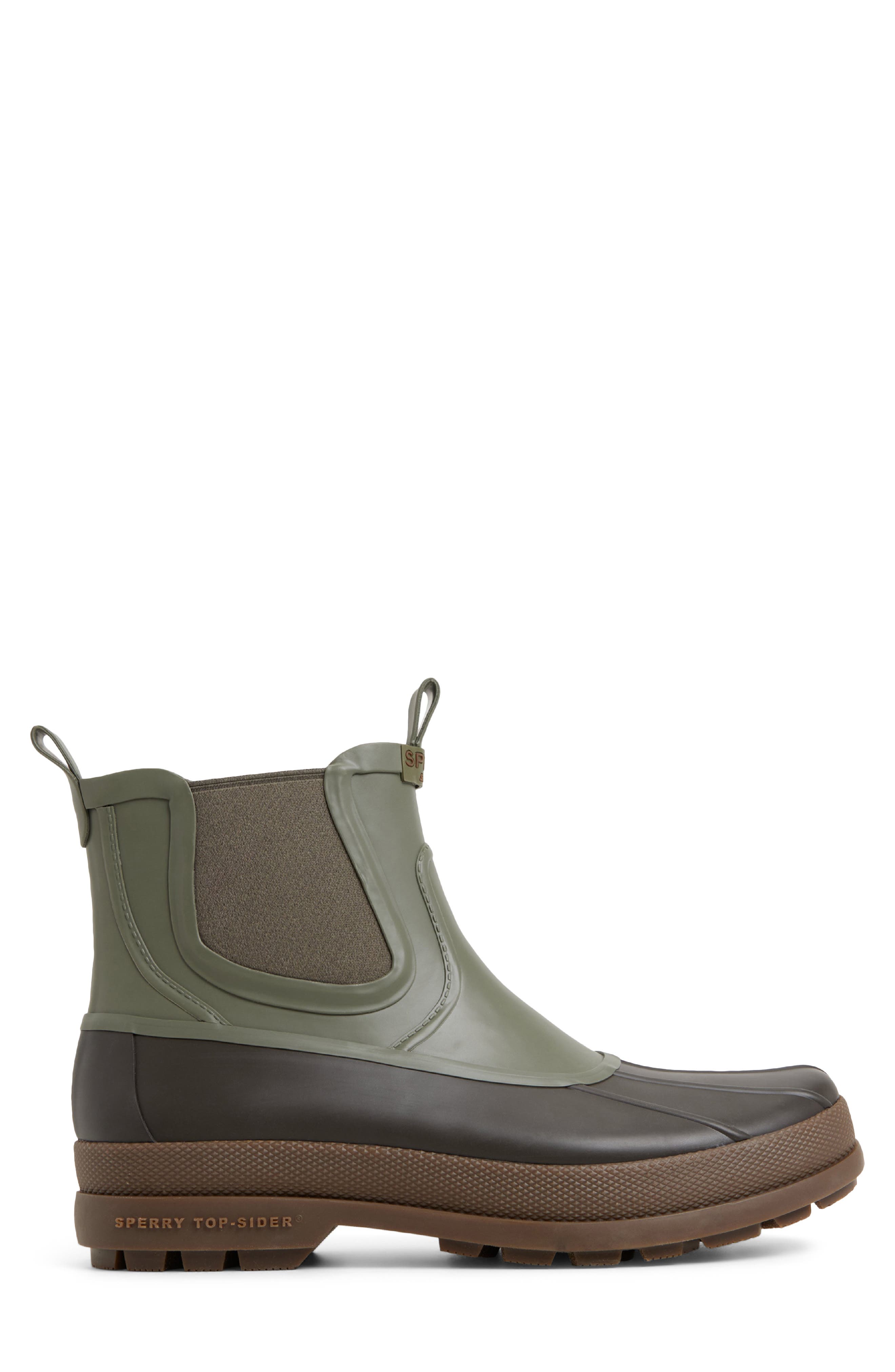 Sperry Clifton Chelsea Waterproof Duck Boot, Alternate, color, Olive