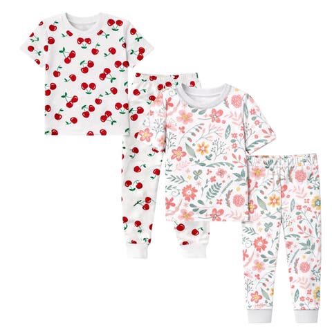 Girls Soft 2 Pack Short Sleeve Pajama Sets