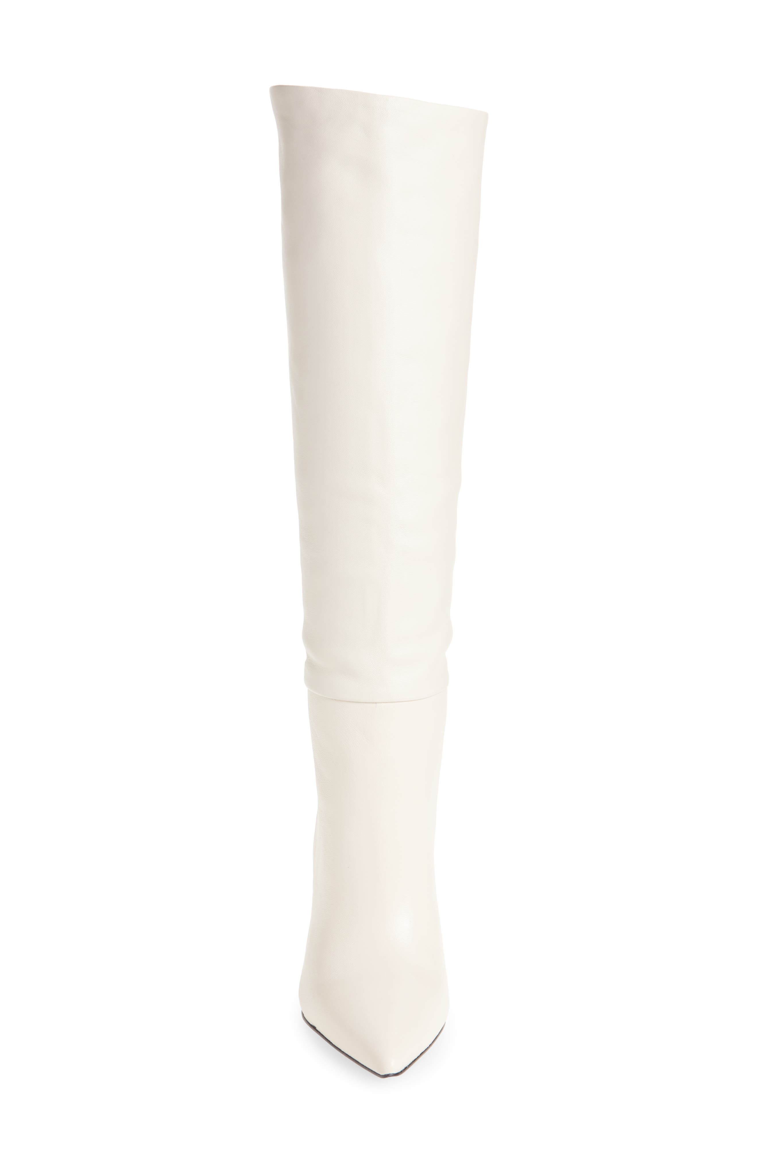 Showbiz Pointed Toe Knee High Boot, Alternate, color, BONE LEATHER