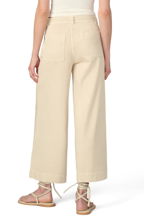 Joe's The Addison Low Rise Cotton Blend Ankle Wide Leg Pants In Neutral